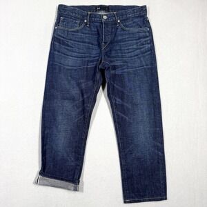 3x1 NYC Jeans‎ Mens 32x26 M3 Slim Straight Selvedge Line Denim Indy 3D Dark Wash